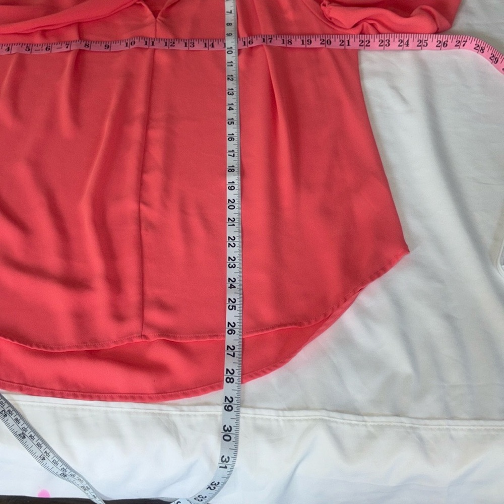 Pleione Orange and Pink Oversized Blouse with Bell Sleeves - Picture 5 of 5